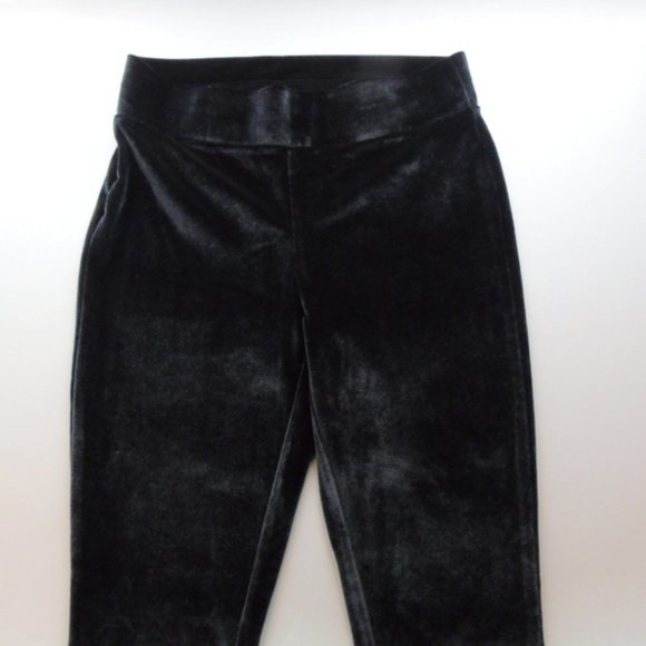 LOFT Black Velvet Stretchable LEGGINGS  Size XS - Picture 4 of 5